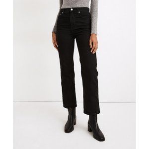 Madewell | Slim Wide Leg Crop Jeans in Black Sz. 27